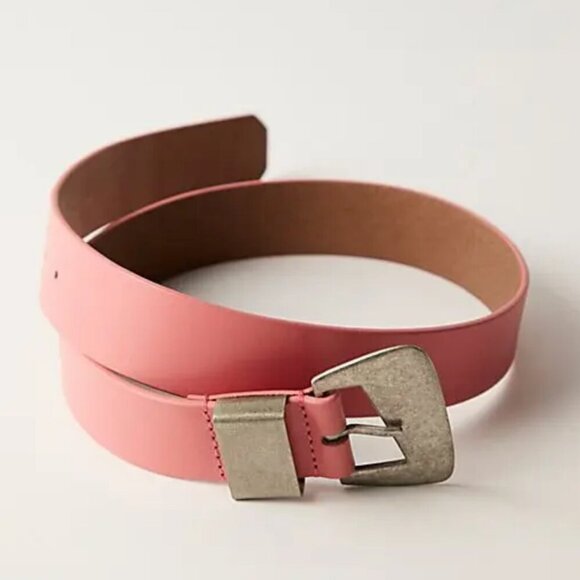 NWT Free People Siggy Leather Belt in Paloma Pop - Picture 1 of 3